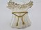 Mesa de centro italiana con base en forma de gavilla de trigo dorada y blanca, años 70, Imagen 6