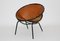Brown Leather Lounge Chair, 1950s, Image 3