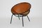 Fauteuil en Cuir Marron, 1950s 3