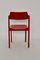 Red Beech Wood Dining Chairs by Rainer Schell, 1960s, Set of 7 9