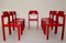 Red Beech Wood Dining Chairs by Rainer Schell, 1960s, Set of 7, Image 6
