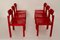 Red Beech Wood Dining Chairs by Rainer Schell, 1960s, Set of 7 2
