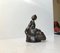 Vintage Metal Figurine with Walrus & Faun by Just Andersen, 1930s, Image 1