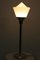 Lampe de Bureau Art Déco en Aluminium & Verre Opalin, 1930s 3