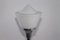 Lámpara de mesa Art Déco de aluminio y vidrio opalino, años 30, Imagen 20
