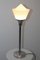 Lámpara de mesa Art Déco de aluminio y vidrio opalino, años 30, Imagen 6
