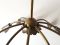 Mid-Century French Brass & Steel Chandelier by Maison Lunel, 1950s 4