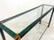 French Green Brass Console Table, 1970s 2