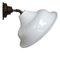 Weiß emaillierte industrielle Vintage Wandlampe 1
