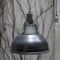 Vintage Industrial Dark Gray Enamel Pendant 4