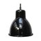 Small Vintage Industrial Black Enamel Pendant Light 1