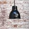 Small Vintage Industrial Black Enamel Pendant Light 4