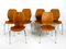 Danish Teak & Plywood Chairs by Herbert Hirche for Jofa Stalmobler, 1950s, Set of 6, Image 3