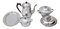 Antique Silver Plated Tableware Set, Image 1