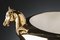 Goldene italienische Keramikschale mit Pferde-Motiven von Marco Segantin für VGnewtrend 2