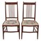 Antique Edwardian Mahogany Needlepoint Chairs, Set of 2 1