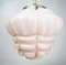 Antique Pink Opaline Glass Ceiling Lamp 5