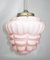 Lampada da soffitto antica in vetro opalino rosa, Immagine 2