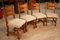 European Rustic Dining Chairs, 1950s, Set of 4 7