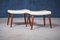 Tabourets Mid-Century en Teck, Danemark, Set de 2 3