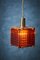 Mid-Century Danish Orange Crystal Pendant, Image 2