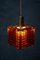 Mid-Century Danish Orange Crystal Pendant, Image 3