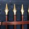 Antique French Room Divider with Gilded Arrow-Head Tops 5