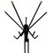 Mid-Century Black Metal & Brass Sputnik Style Coat Stand, 1950s 2