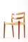 Teak & Paper Cord Chairs by E. Larsen & A. Bender for Willy Beck, 1960s, Set of 6, Image 6