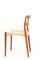 Teak & Paper Cord Chairs by E. Larsen & A. Bender for Willy Beck, 1960s, Set of 6, Image 10