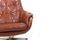 Danish Brown Leather Swivel Lounge Chair, 1960s 7