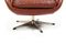 Danish Brown Leather Swivel Lounge Chair, 1960s 8