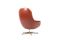 Danish Brown Leather Swivel Lounge Chair, 1960s, Image 5