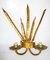 Mid-Century Golden Wrought Iron Wall Light, 1950s 1