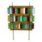 Italian Coloured Glass Screen with Shelves, 1960s, Image 1