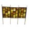 Italian Glass & Rosewood Panel Screen, 1960s, Image 1