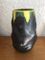 Schwarz-gelbe Vase von Luneville, 1950er 1