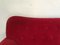 Mid-Century Red Velvet Three-Seat Sofa, 1950s, Image 6