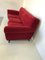 Mid-Century Red Velvet Three-Seat Sofa, 1950s 3