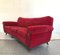 Mid-Century Red Velvet Three-Seat Sofa, 1950s 5