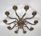 Lámpara de araña de latón, años 60, Imagen 10
