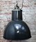Vintage Industrial Black Enamel Pendant Light, Image 4