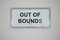 Vintage Out of Bounds Schild aus Emaille 2