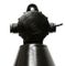 Lámpara colgante alemana vintage de esmalte negro y baquelita, Imagen 2