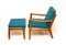 Fauteuil Senator Lounge en Teck avec Ottomane par Ole Wanscher pour Cado, 1960s 1