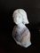 Antique Alabaster, Soapstone and Bronze Bust of Maiden on White Marble Base by Gustave van Vaerenbergh 4