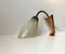 Moderne skandinavische Wandlampe aus Messing, Kupfer & Glas, 1950er 5