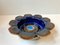 Vintage Blue Ceramic Flower Dish by Elsi Bourelius for Jie Verkstad, 1970s 1