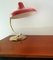 Lampada da tavolo in ottone e metallo laccato, Italia, anni '50, Immagine 2