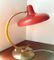 Lámpara de mesa italiana de latón y metal lacado, años 50, Imagen 1